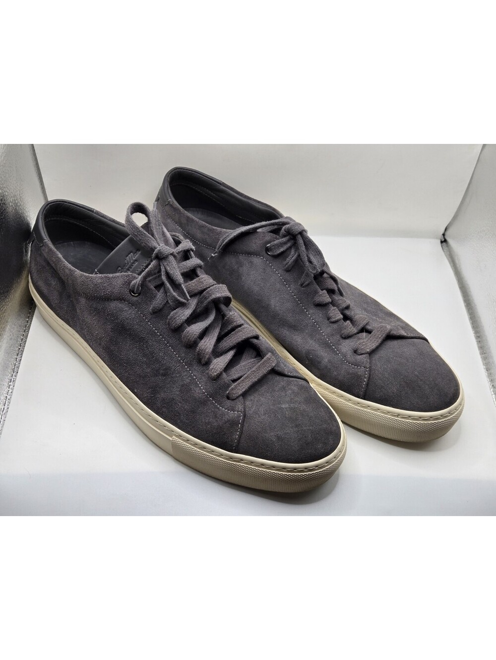 Good Man Brand Edge Charcoal Grey Suede Low Top Mens Sneakers Shoes 15
